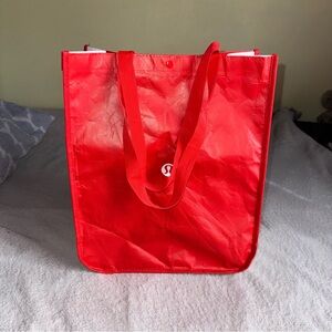 lululemon athletica Red Reusable Tote with Logo Snap
